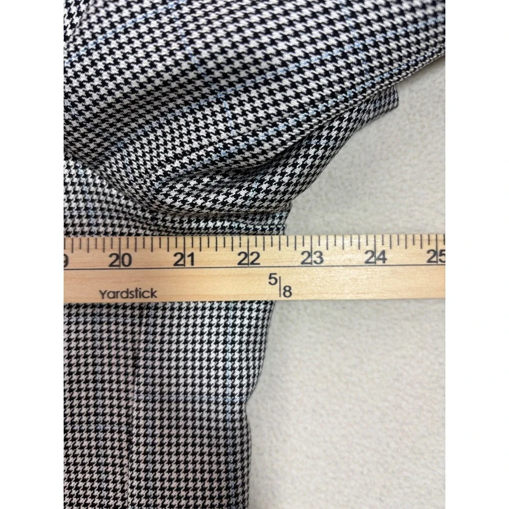 Hart Schaffner Marx‎ Mens 44L Houndstooth Blazer Sport Coat Blue Overcheck USA